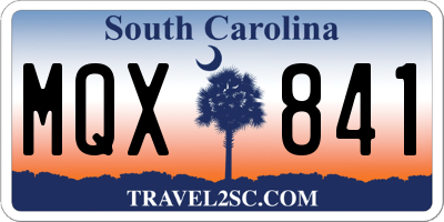 SC license plate MQX841