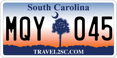 SC license plate MQY045