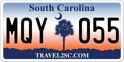 SC license plate MQY055