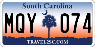 SC license plate MQY074