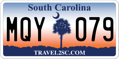 SC license plate MQY079
