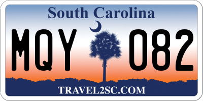 SC license plate MQY082