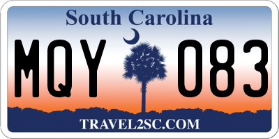 SC license plate MQY083