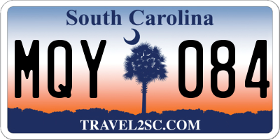 SC license plate MQY084