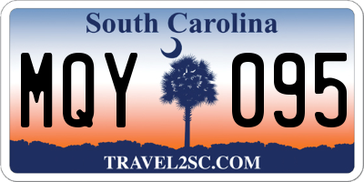 SC license plate MQY095