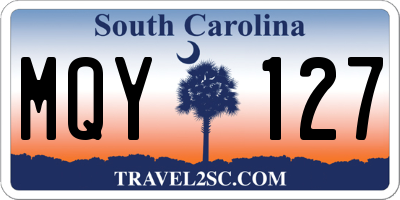 SC license plate MQY127