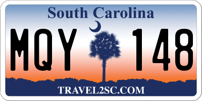 SC license plate MQY148