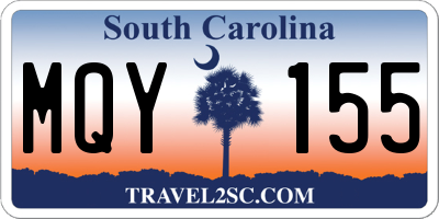 SC license plate MQY155