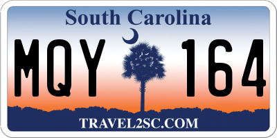 SC license plate MQY164
