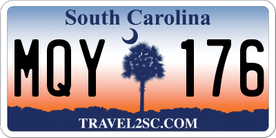 SC license plate MQY176