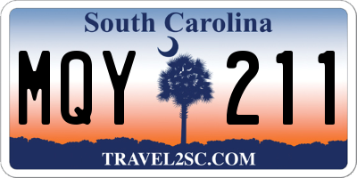 SC license plate MQY211