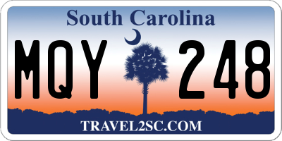 SC license plate MQY248
