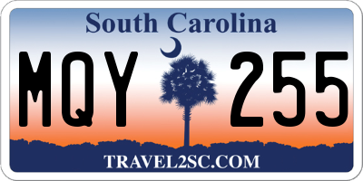SC license plate MQY255
