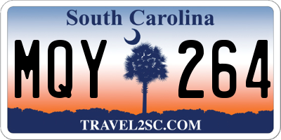 SC license plate MQY264