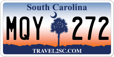 SC license plate MQY272