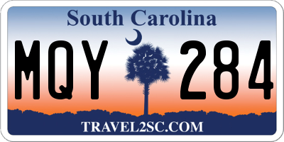 SC license plate MQY284