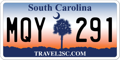 SC license plate MQY291