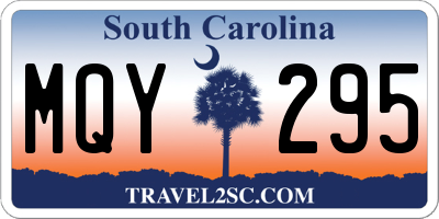 SC license plate MQY295