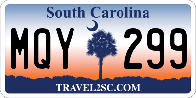 SC license plate MQY299