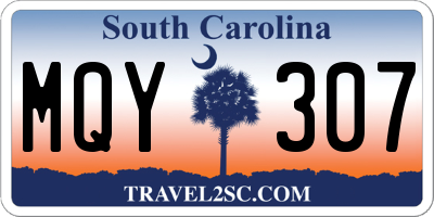 SC license plate MQY307