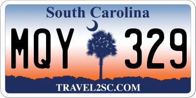 SC license plate MQY329