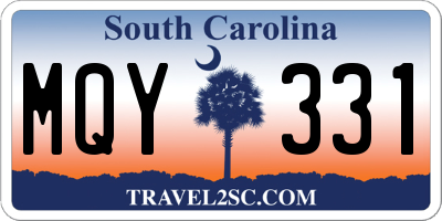 SC license plate MQY331