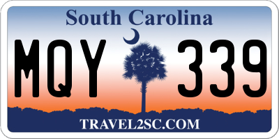 SC license plate MQY339