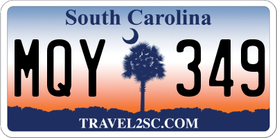 SC license plate MQY349