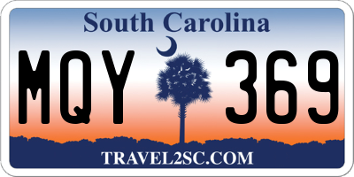 SC license plate MQY369