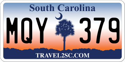 SC license plate MQY379