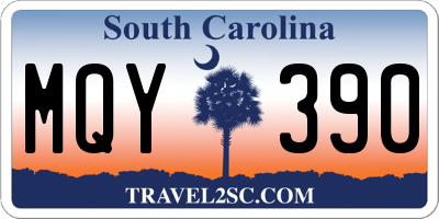 SC license plate MQY390
