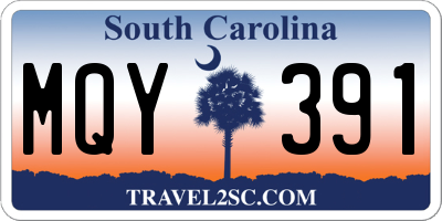 SC license plate MQY391