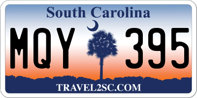 SC license plate MQY395