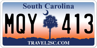 SC license plate MQY413