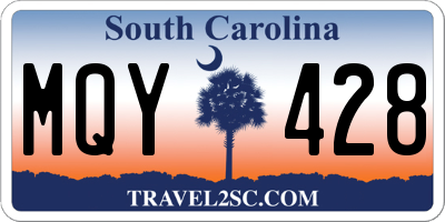 SC license plate MQY428