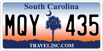 SC license plate MQY435