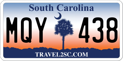 SC license plate MQY438