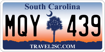 SC license plate MQY439
