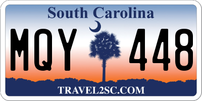 SC license plate MQY448