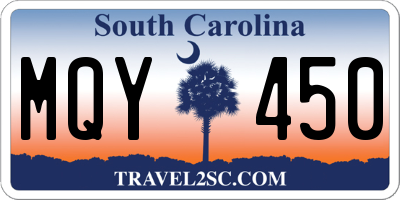 SC license plate MQY450