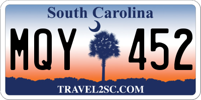 SC license plate MQY452