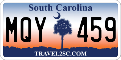 SC license plate MQY459
