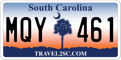 SC license plate MQY461