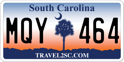 SC license plate MQY464