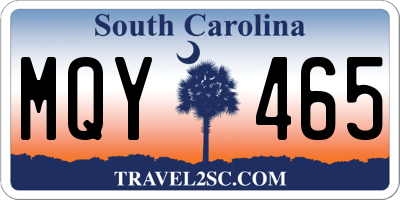 SC license plate MQY465