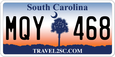 SC license plate MQY468