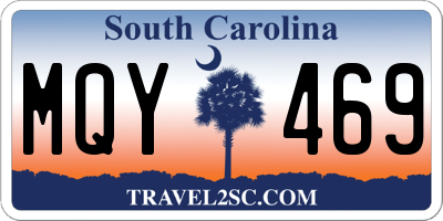 SC license plate MQY469