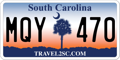 SC license plate MQY470