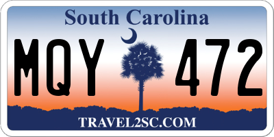 SC license plate MQY472