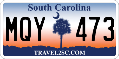 SC license plate MQY473